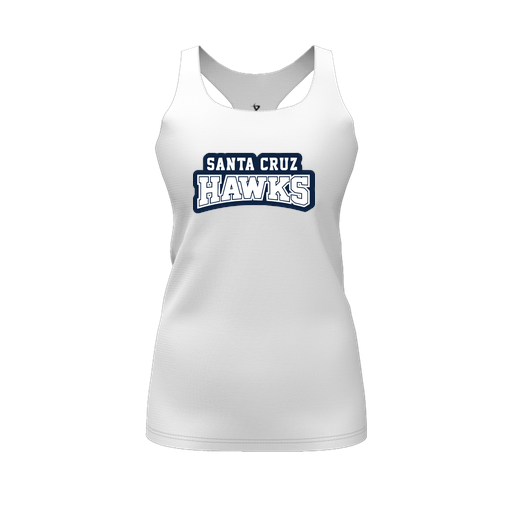 [FT0TRBWH-FYS-LOGO1] Decker Racerback Tank Top (Female Youth S, White, Logo 1)