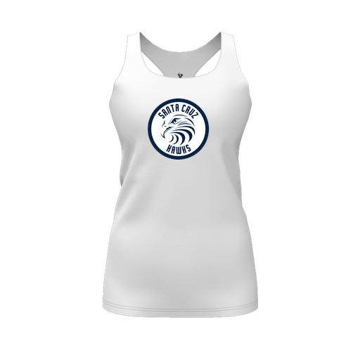 [CUS-DFW-RCBK-PER-WHT-FYS-LOGO2] Decker Racerback Tank Top (Female Youth S, White, Logo 2)
