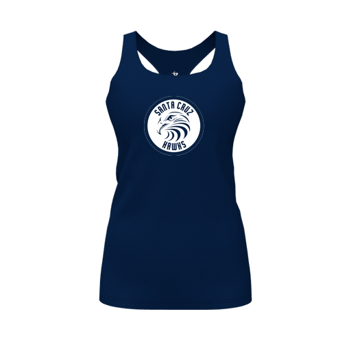 [FT0TRBNV-FYS-LOGO2] Decker Racerback Tank Top (Female Youth S, Navy, Logo 2)