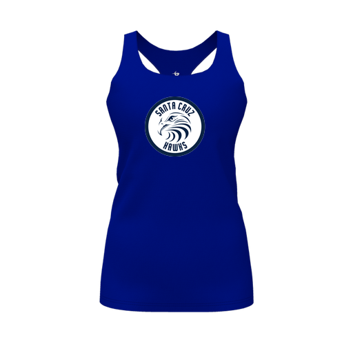 [CUS-DFW-RCBK-PER-RYL-FYS-LOGO2] Decker Racerback Tank Top (Female Youth S, Royal, Logo 2)