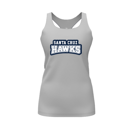 [FT0TRBGY-FYS-LOGO1] Decker Racerback Tank Top (Female Youth S, Gray, Logo 1)