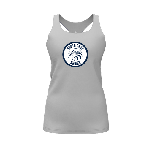 [CUS-DFW-RCBK-PER-GRY-FYS-LOGO2] Decker Racerback Tank Top (Female Youth S, Gray, Logo 2)