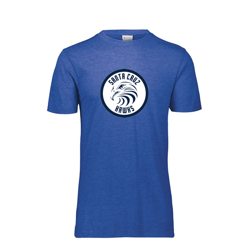 [FTSCUBRY-YS-LOGO2] Decker Youth Tri-Blend T-Shirt - Short Sleeve (Youth S, Royal, Logo 2)