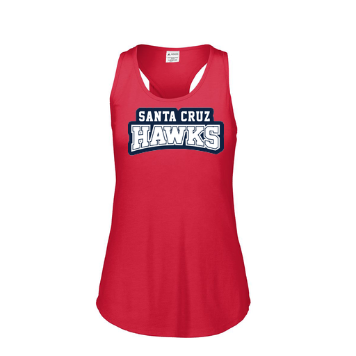 [FT0TUBRD-FAS-LOGO1] Ladies Tri Blend Tank Top (Female Adult S, Red, Logo 1)