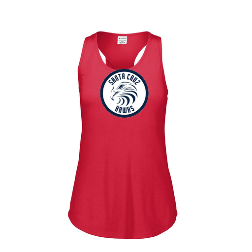 [FT0TUBRD-FAS-LOGO2] Ladies Tri Blend Tank Top (Female Adult S, Red, Logo 2)