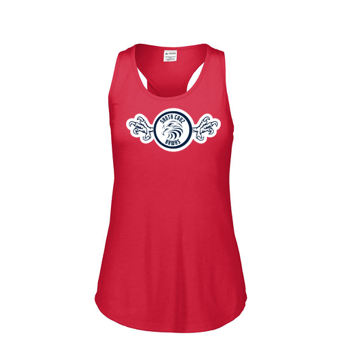[FT0TUBRD-FAS-LOGO3] Ladies Tri Blend Tank Top (Female Adult S, Red, Logo 3)