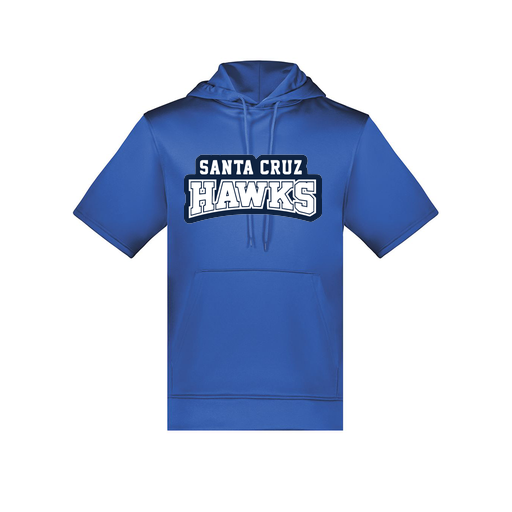 [6871.060.S-LOGO1] Men's Dri Fit Short Sleeve Hoodie (Adult S, Royal, Logo 1)