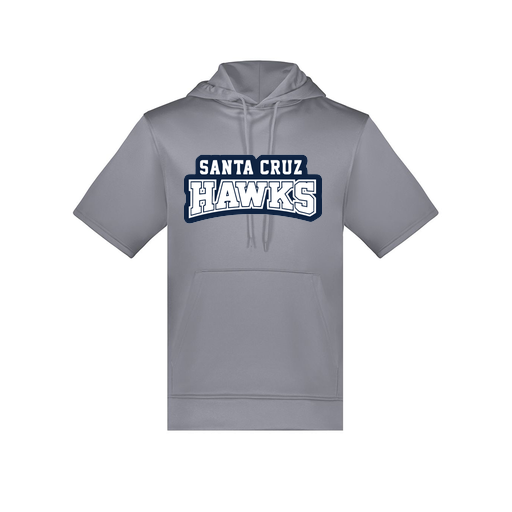 [6871.059.S-LOGO1] Men's Dri Fit Short Sleeve Hoodie (Adult S, Gray, Logo 1)