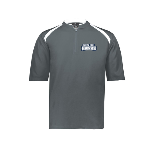[229581-AS-GRY-LOGO1] Men's Dugout Short Sleeve Pullover (Adult S, Gray, Logo 1)
