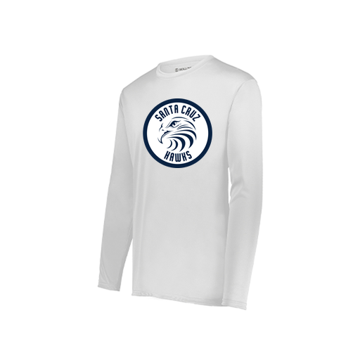 [222822.005.XS-LOGO2] Men's LS Smooth Sport Shirt (Adult XS, White, Logo 2)