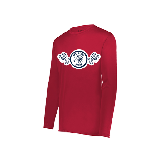 [222822.083.XS-LOGO3] Men's LS Smooth Sport Shirt (Adult XS, Red, Logo 3)