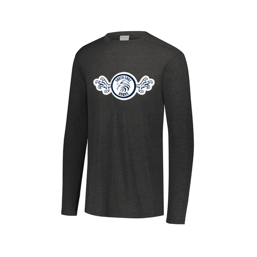 [FTLCUBBK-AXS-LOGO3] Decker Men's Tri-Blend T-Shirt - Long Sleeve (Adult XS, Black, Logo 3)
