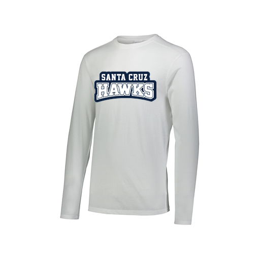 [FTLCUBWH-AXS-LOGO1] Decker Men's Tri-Blend T-Shirt - Long Sleeve (Adult XS, White, Logo 1)