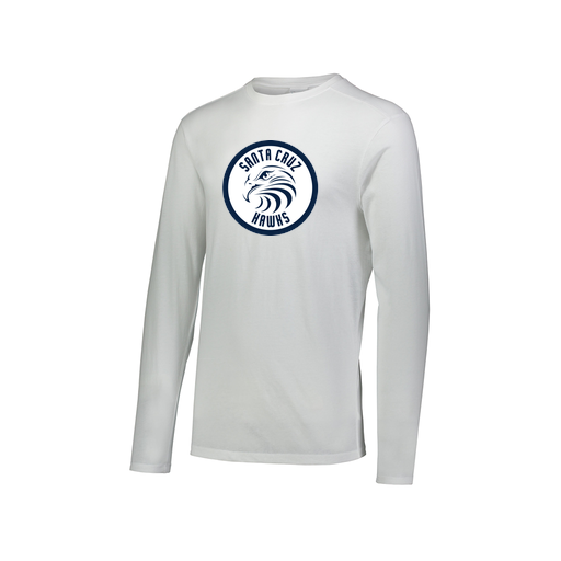 [FTLCUBWH-AXS-LOGO2] Decker Men's Tri-Blend T-Shirt - Long Sleeve (Adult XS, White, Logo 2)