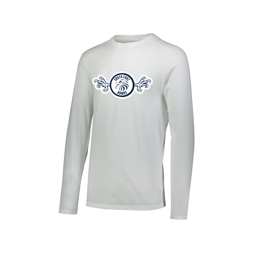 [FTLCUBWH-AXS-LOGO3] Decker Men's Tri-Blend T-Shirt - Long Sleeve (Adult XS, White, Logo 3)