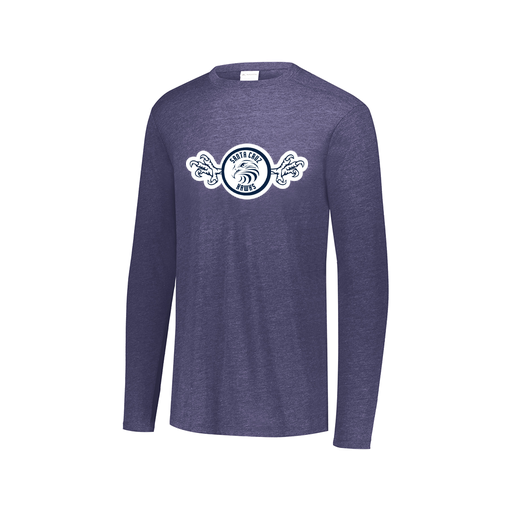 [FTLCUBNV-AXS-LOGO3] Decker Men's Tri-Blend T-Shirt - Long Sleeve (Adult XS, Navy, Logo 3)