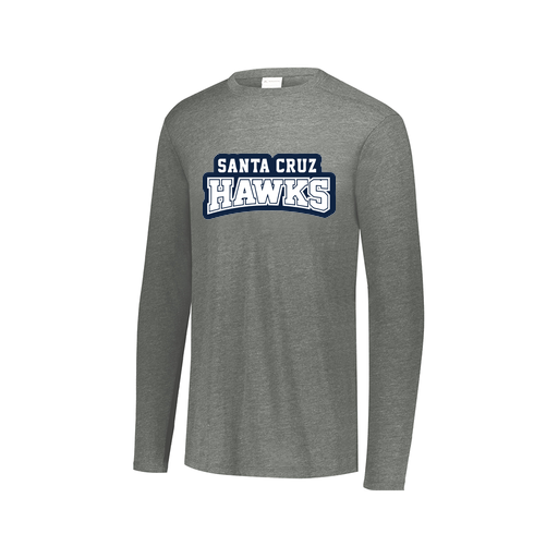 [FTLCUBGY-AXS-LOGO1] Decker Men's Tri-Blend T-Shirt - Long Sleeve (Adult XS, Gray, Logo 1)