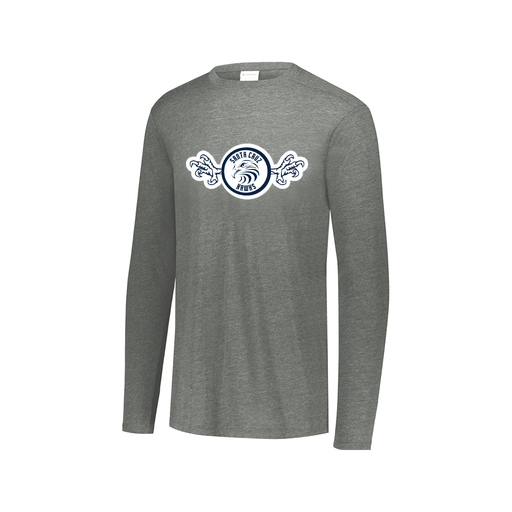 [FTLCUBGY-AXS-LOGO3] Decker Men's Tri-Blend T-Shirt - Long Sleeve (Adult XS, Gray, Logo 3)