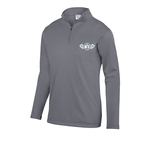 [FOLQFFGY-AS-LOGO3] Decker Men's FlexFleece 1/4 Zip (Adult S, Gray, Logo 3)