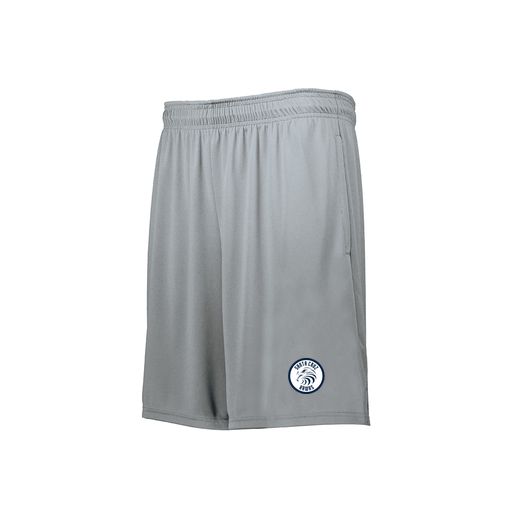 [229511.099.XS-LOGO2] Decker Men's Swift Short (Adult XS, Silver, Logo 2)