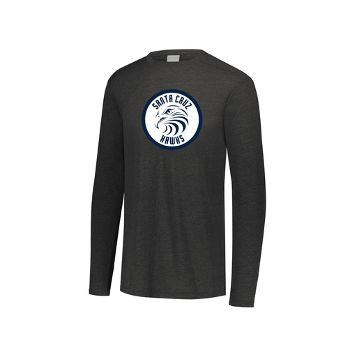 [FTLCUBBK-YS-LOGO2] Decker Youth Tri-Blend T-Shirt - Long Sleeve (Youth S, Black, Logo 2)