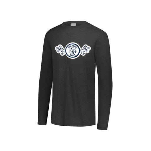 [FTLCUBBK-YS-LOGO3] Decker Youth Tri-Blend T-Shirt - Long Sleeve (Youth S, Black, Logo 3)