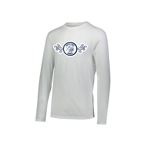 [FTLCUBWH-YS-LOGO3] Decker Youth Tri-Blend T-Shirt - Long Sleeve (Youth S, White, Logo 3)