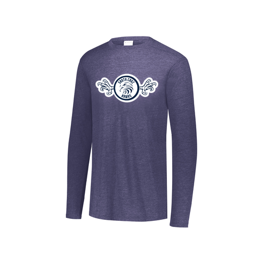 [FTLCUBNV-YS-LOGO3] Decker Youth Tri-Blend T-Shirt - Long Sleeve (Youth S, Navy, Logo 3)