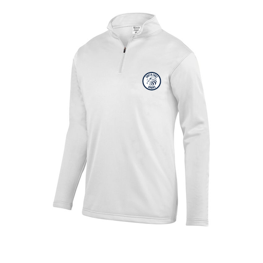 [FOLQFFWH-YS-LOGO2] Decker Youth FlexFleece 1/4 Zip (Youth S, White, Logo 2)
