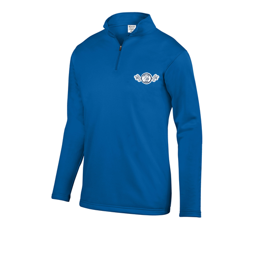 [FOLQFFRY-YS-LOGO3] Decker Youth FlexFleece 1/4 Zip (Youth S, Royal, Logo 3)