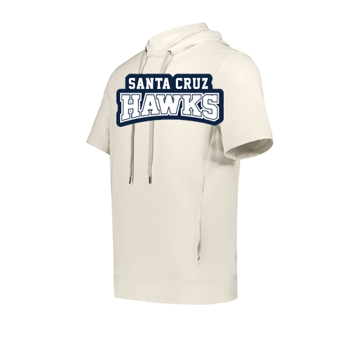 [222605-WHT-YS-LOGO1] YOUTH VENTURA SOFT KNIT SHORT SLEEVE HOODIE (Youth S, White, Logo 1)