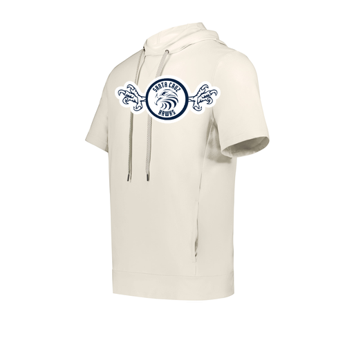 [222605-WHT-YS-LOGO3] YOUTH VENTURA SOFT KNIT SHORT SLEEVE HOODIE (Youth S, White, Logo 3)