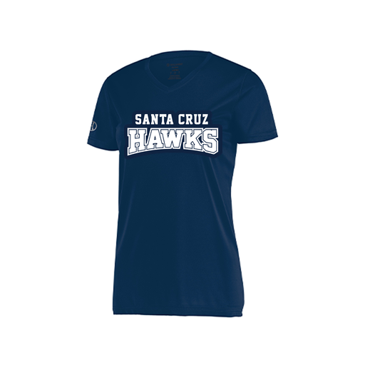 [222820.065.S-LOGO1] Ladies Movement Dri Fit Shirt (Female Adult S, Navy, Logo 1)