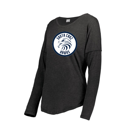[FTLCUBBK-FAXS-LOGO2] Decker Women's Tri-Blend T-Shirt - Long Sleeve (Female Adult XS, Black, Logo 2)